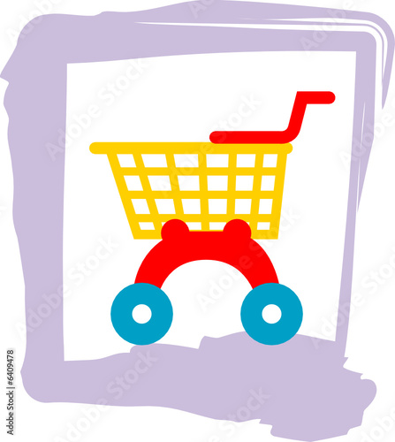 Shopping trolley illustration