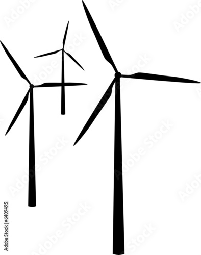 Modern wind power vector illustration