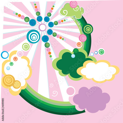 retro style abstract design...