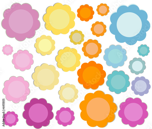 fragile spring flowers; abstract background