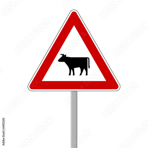 verkehrszeichen kühe