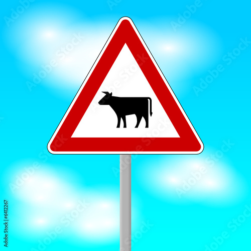 verkehrszeichen kühe