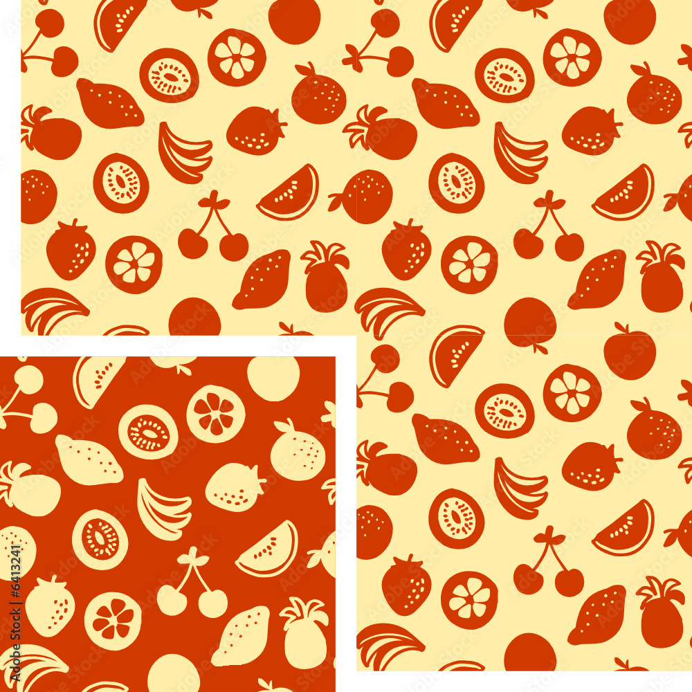 seamless patterns - fruits seamless patterns - fruits