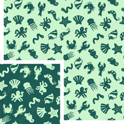 seamless patterns - sea life