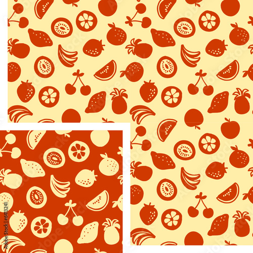 seamless patterns - fruits