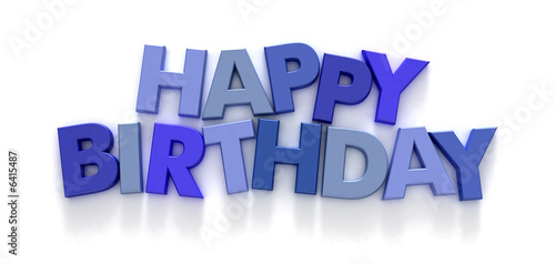 Canvas Print Happy Birthday formed with capital letter magnets 01