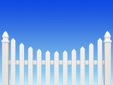 fence on blue sky