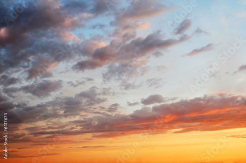 sunset sky with lighted clouds © auris