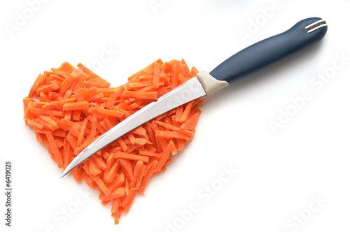 Obraz na płótnie Heart and knife