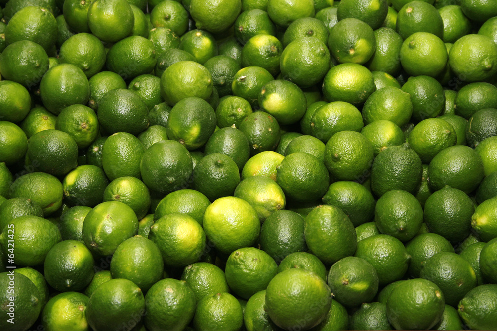Fresh green limes Fresh green limes