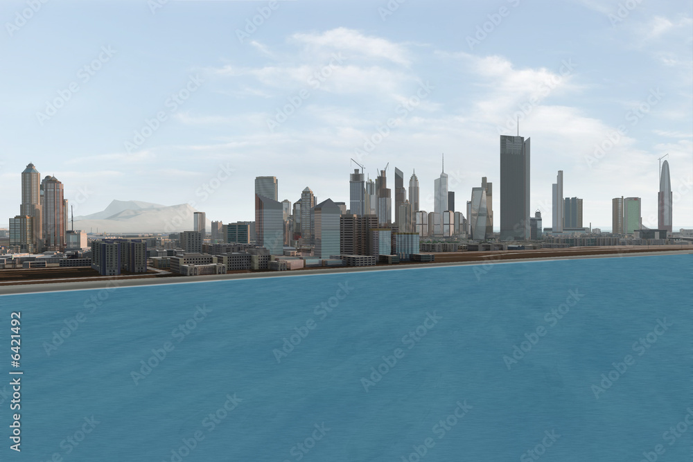 Naklejka premium imaginary city 302