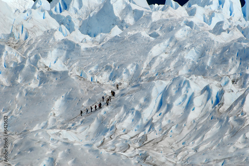 Trekking on a glacier Perito Moreno, Argentina..