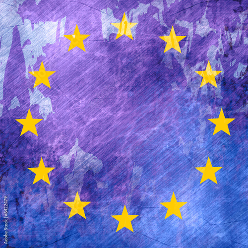 Grunge background with european flag