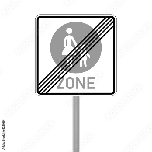	verkehrszeichen fussgängerzone ende
