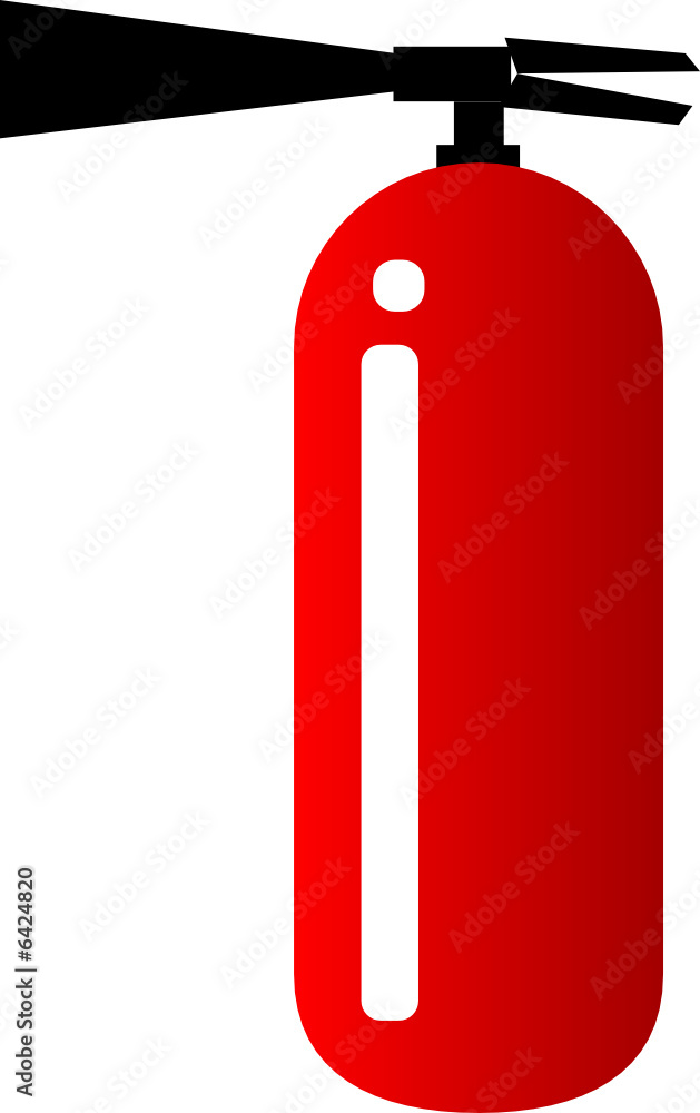 Red Fire extinguisher illustration Red Fire extinguisher illustration