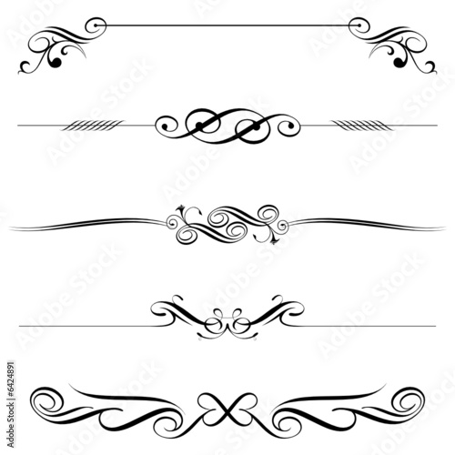 vector file of horizontal elements decoration design