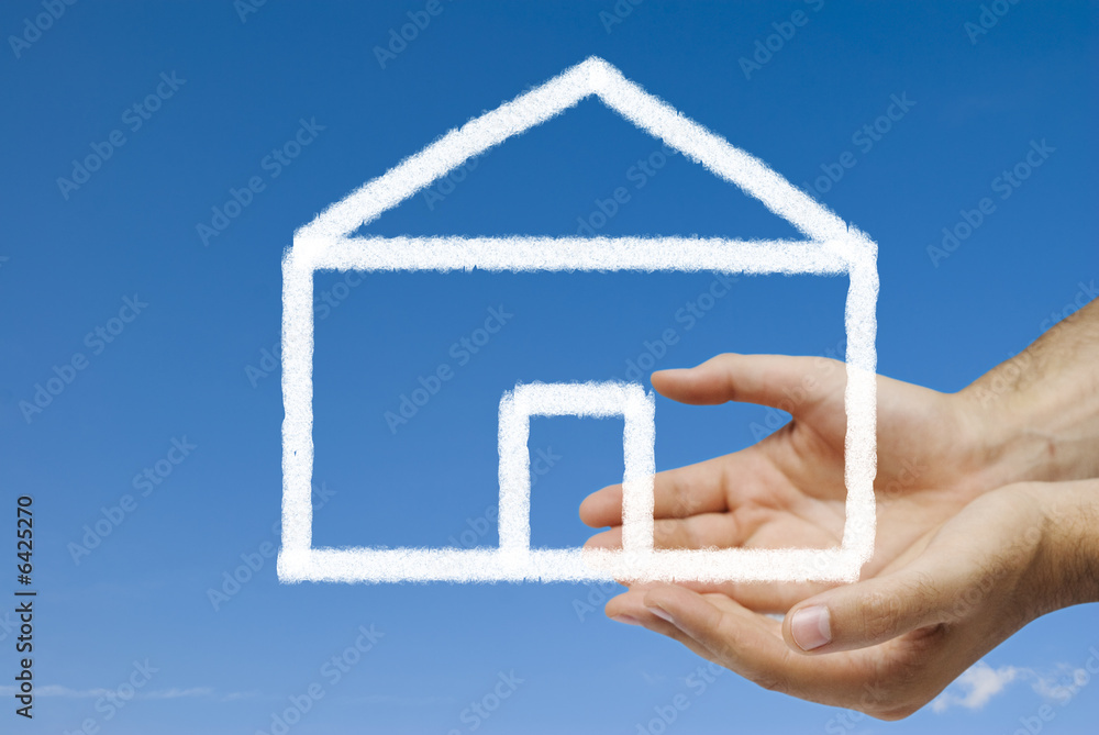 Naklejka premium We give you a home