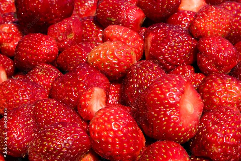 A background of fresh strawberries A background of fresh strawberries