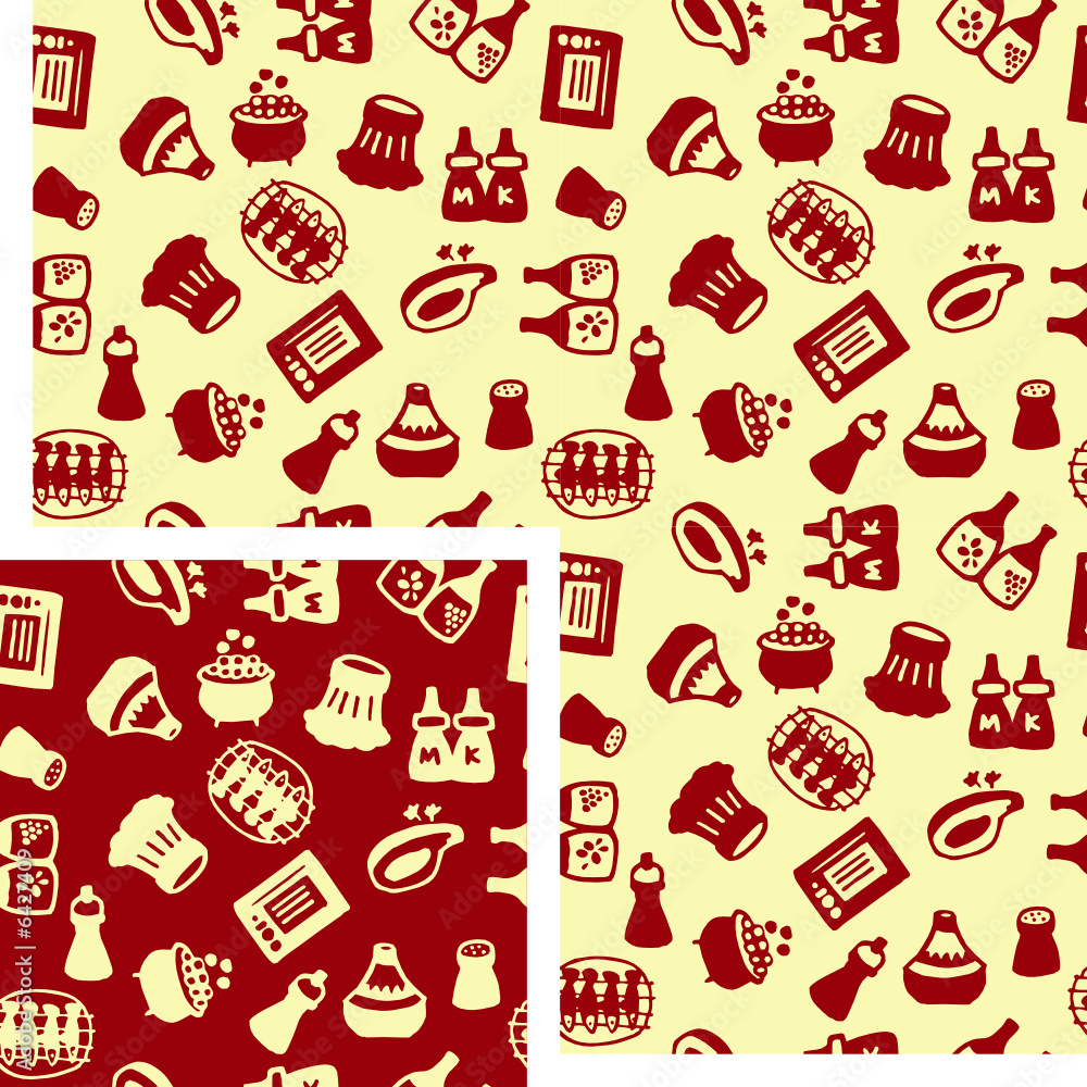 seamless patterns - cooking seamless patterns - cooking