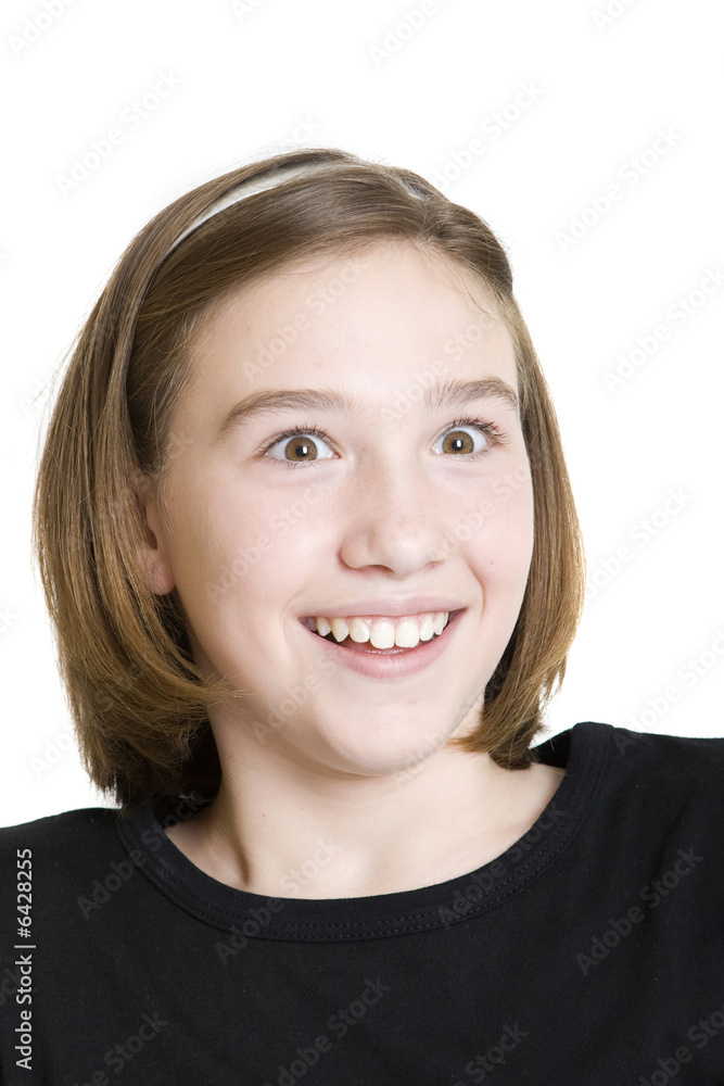 expression face of the actor on a whrite background