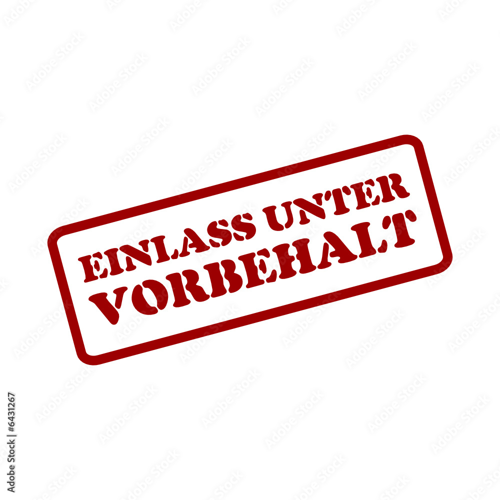 Unterschrift Unter Vorbehalt Abkürzung stempel einlass unter vorbehalt Stock-Vektorgrafik | Adobe Stock