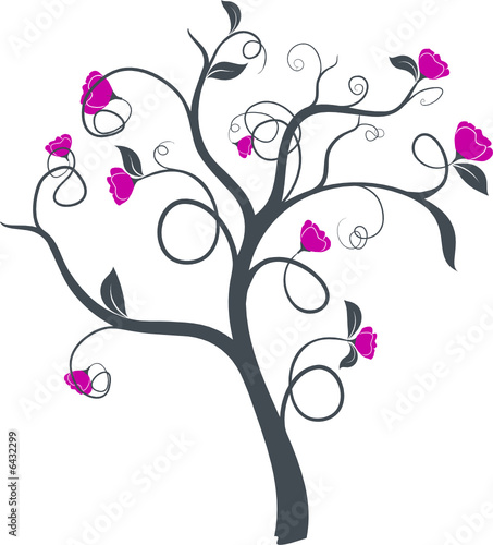 vecteur série - arbre de printemps vectoriel