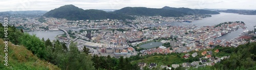 Stadt Bergen in Norwegen, Panorama