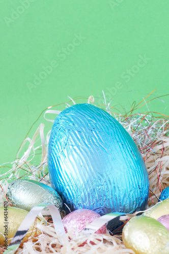 Assortment of chocolate Easter eggs 