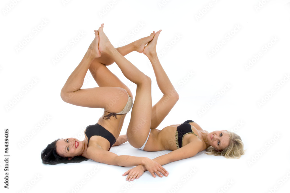 Women legs on  isolated background
