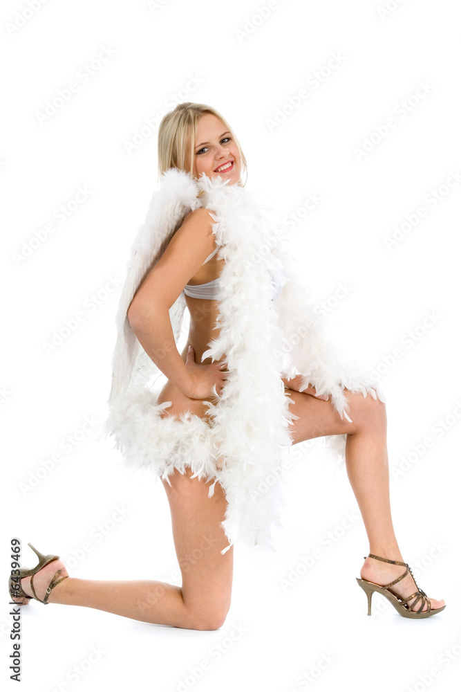 Beautiful sexual girl on white background Beautiful sexual girl on white background