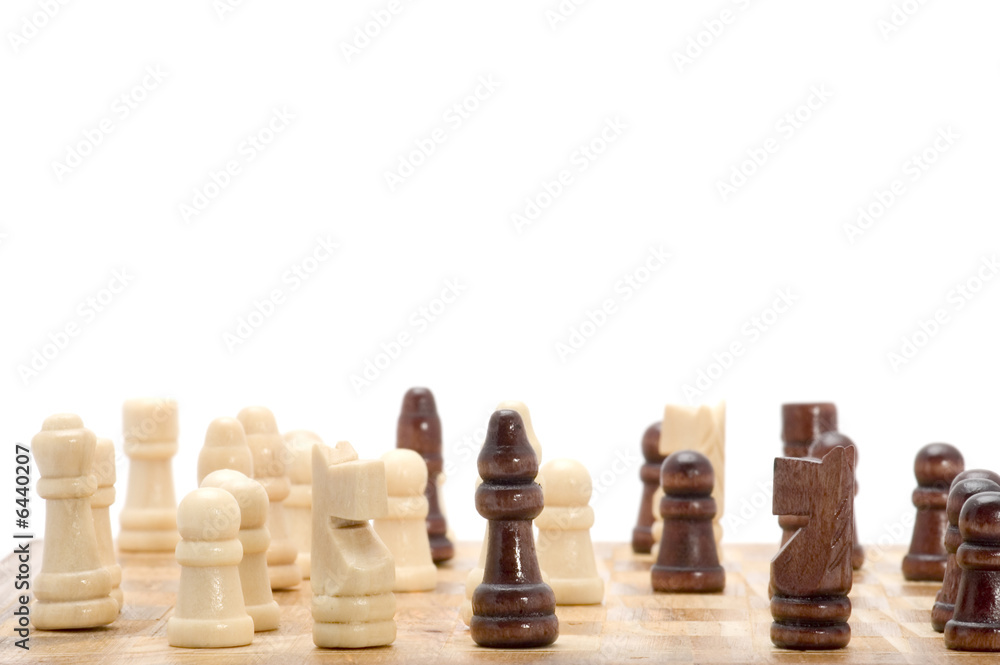 object on white: game - chess macro object on white: game - chess macro