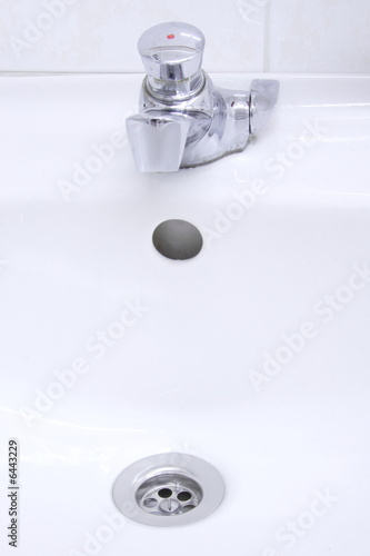 water out of stainless spigot and drain