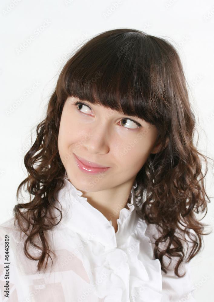 Portrait of the beautiful woman with dark hair Portrait of the beautiful woman with dark hair