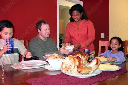 Family having thanksgiving ...