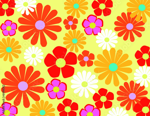 colorful spring flowers illustration © nezezon