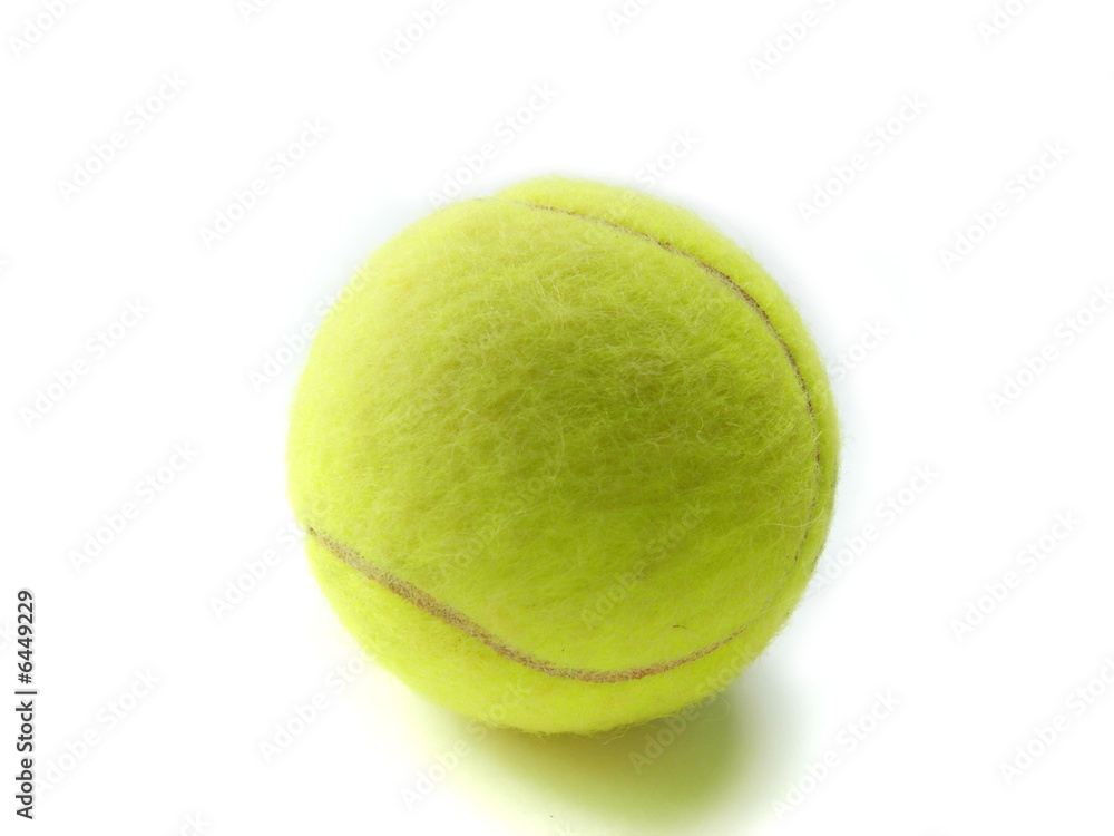 tennis ball  macro isolated on white background
