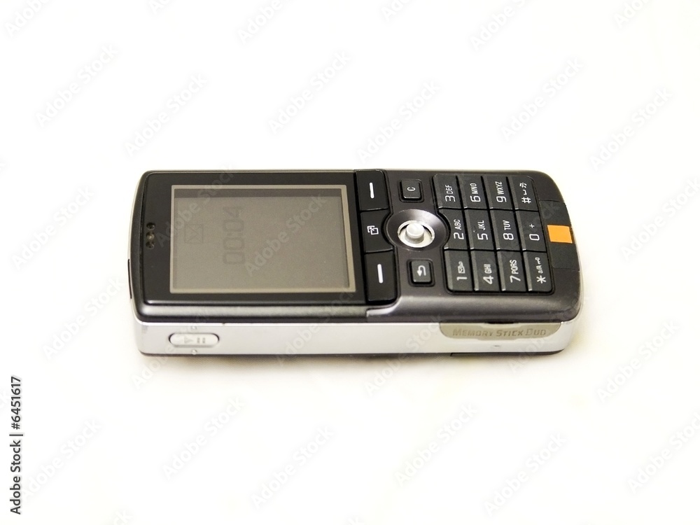 cellular telephone in white background with copy space cellular telephone in white background with copy space