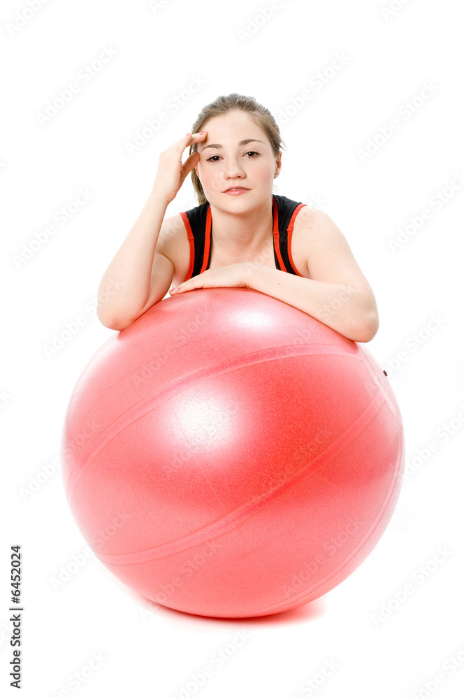A young caucasian girl doing different stretches A young caucasian girl doing different stretches