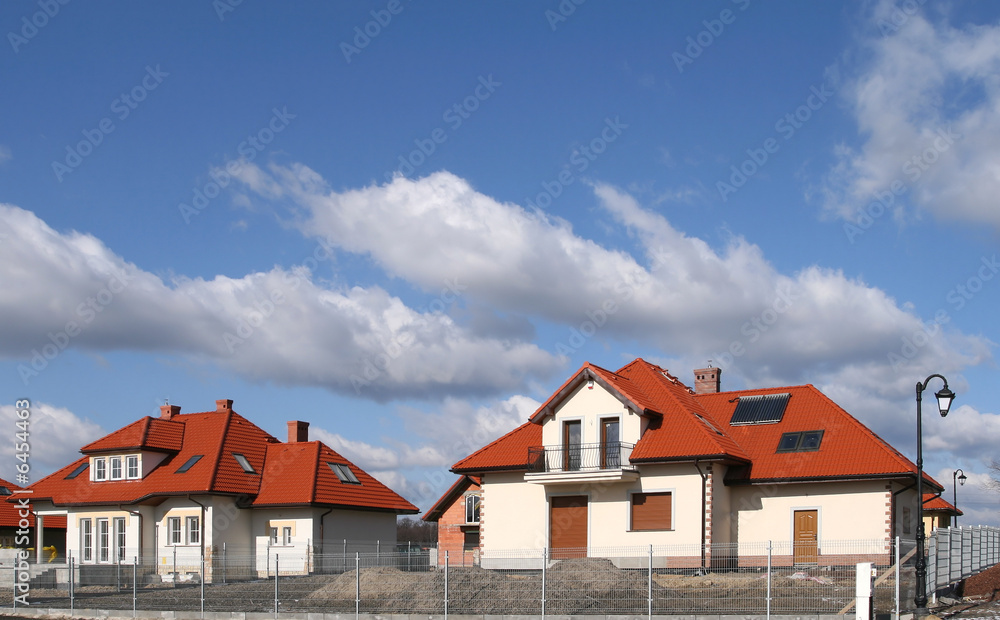 Single family housing development. Residential area . Single family housing development. Residential area .