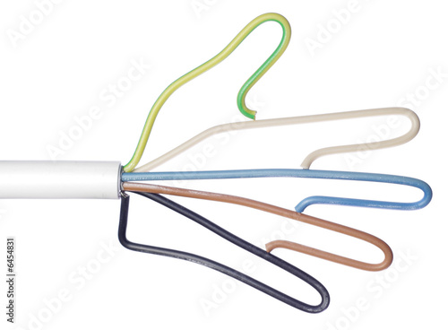 The  electric power cable with five lines