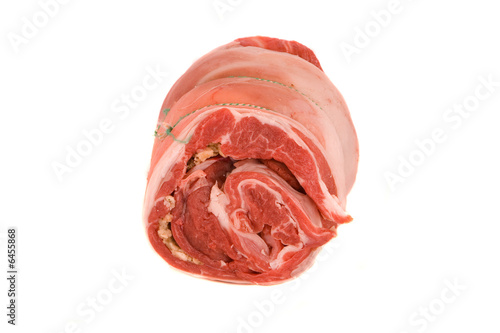 Rolled and Stuffed Raw Breast of Lamb.