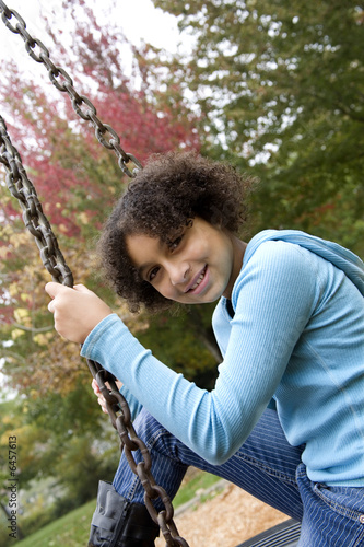Girl on a Tire Swing