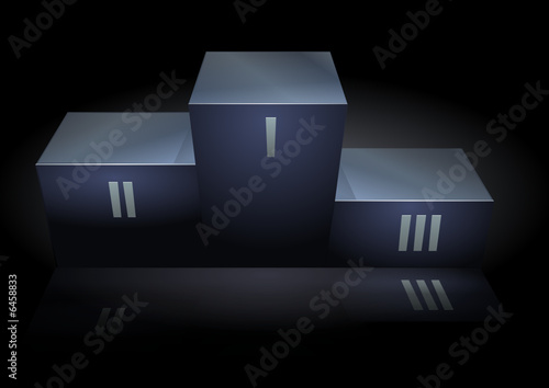 Podium sur fond noir
