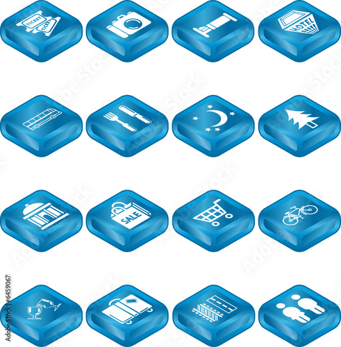 Tourist Locations Icon Set