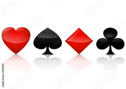 Symbole des jeux de cartes (reflet)