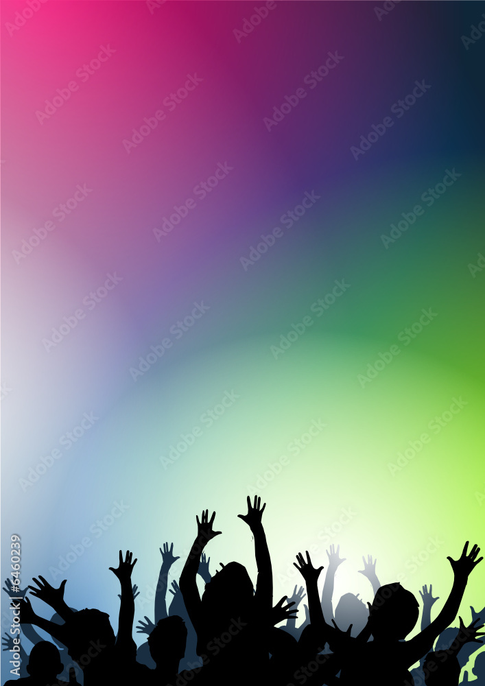 Happy people having fun in a colored background Happy people having fun in a colored background