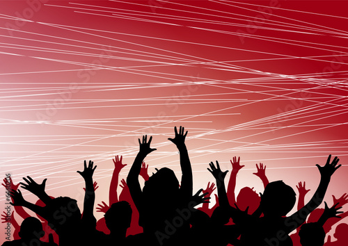 Happy people having fun at discotheque