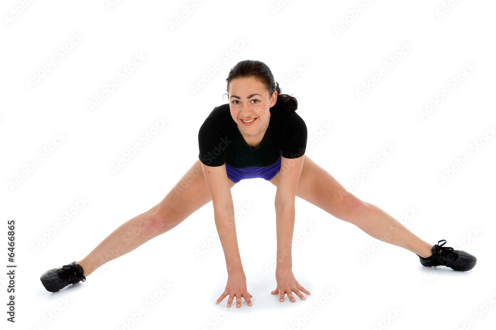 woman practicing fitness on isolated background woman practicing fitness on isolated background