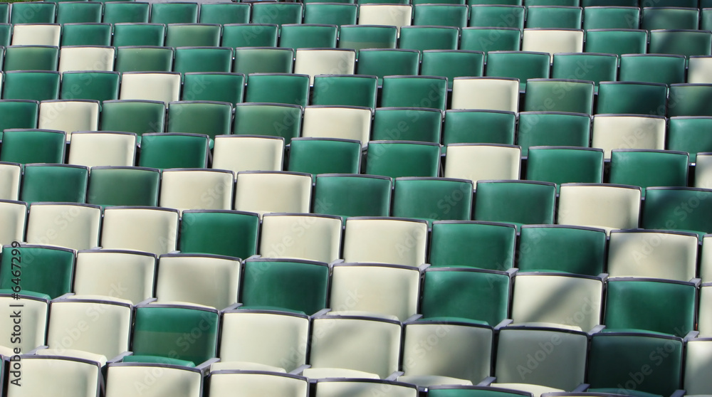 Fototapeta premium Empty seats at an event. They are two different colors