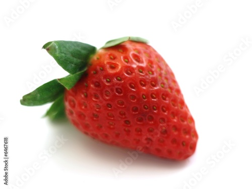 strawberry  shallow DOF  isolated on white background